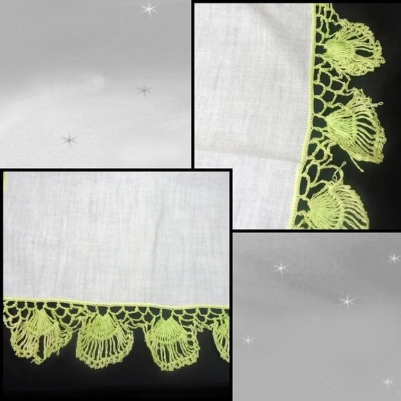 TWO Vintage 40s Handkerchief,  Tatted Linen Hankies, SERIOUS Tatting – Hanky - Picture 15 of 16